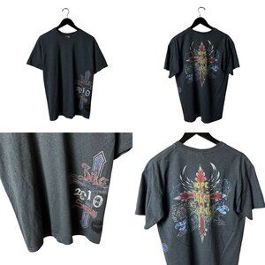 2010 Hope Biker Sunday T Shirt Medium M Gray Graphic Tee Vintage Y2K